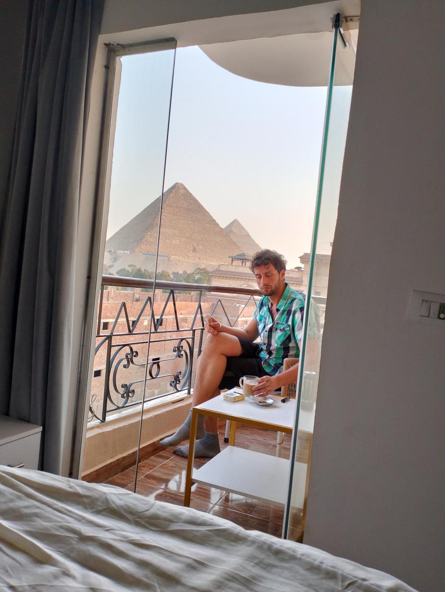 Hotel Oh Pyramids View à Kafret el-Gabal Extérieur photo